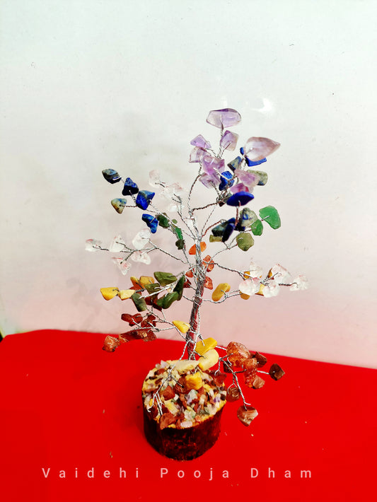 Seven Chakra Crystal Tree (7 Chakra Tree)- 100 Chips