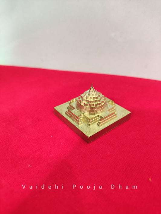Maha Meru Shree Yantra made of Panch Dhatu & Correct 3d Geometry